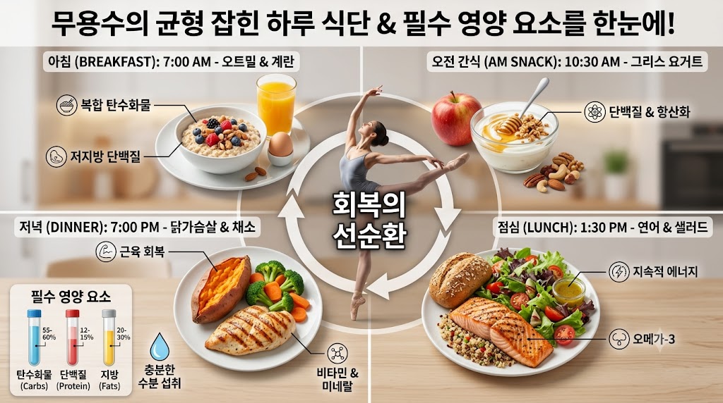 완벽한 무대를 위한 무용수 식단 가이드: 에너지는 극대화하고 체중은 유지하는 식단 관리법