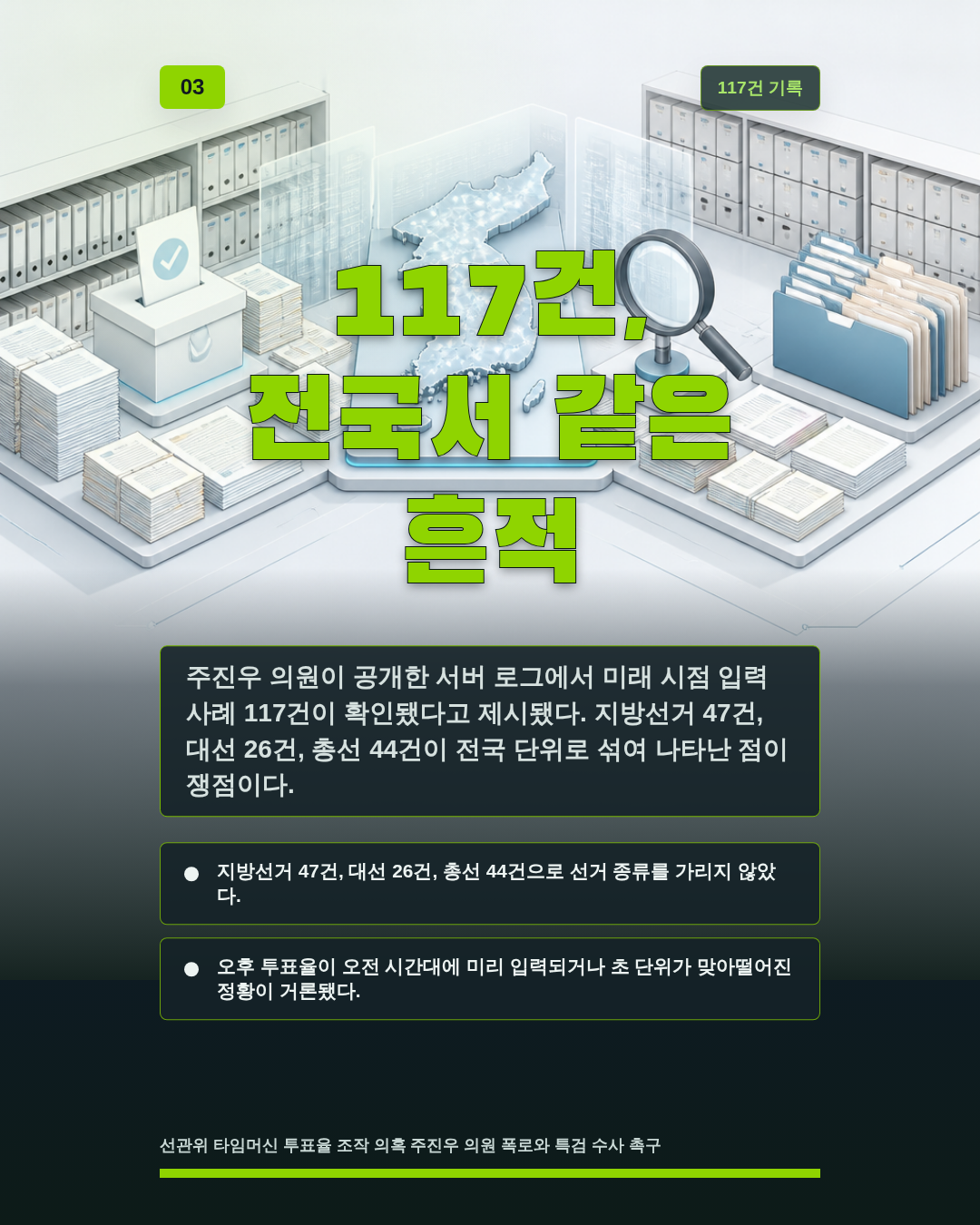 117건, 전국서 같은 흔적
