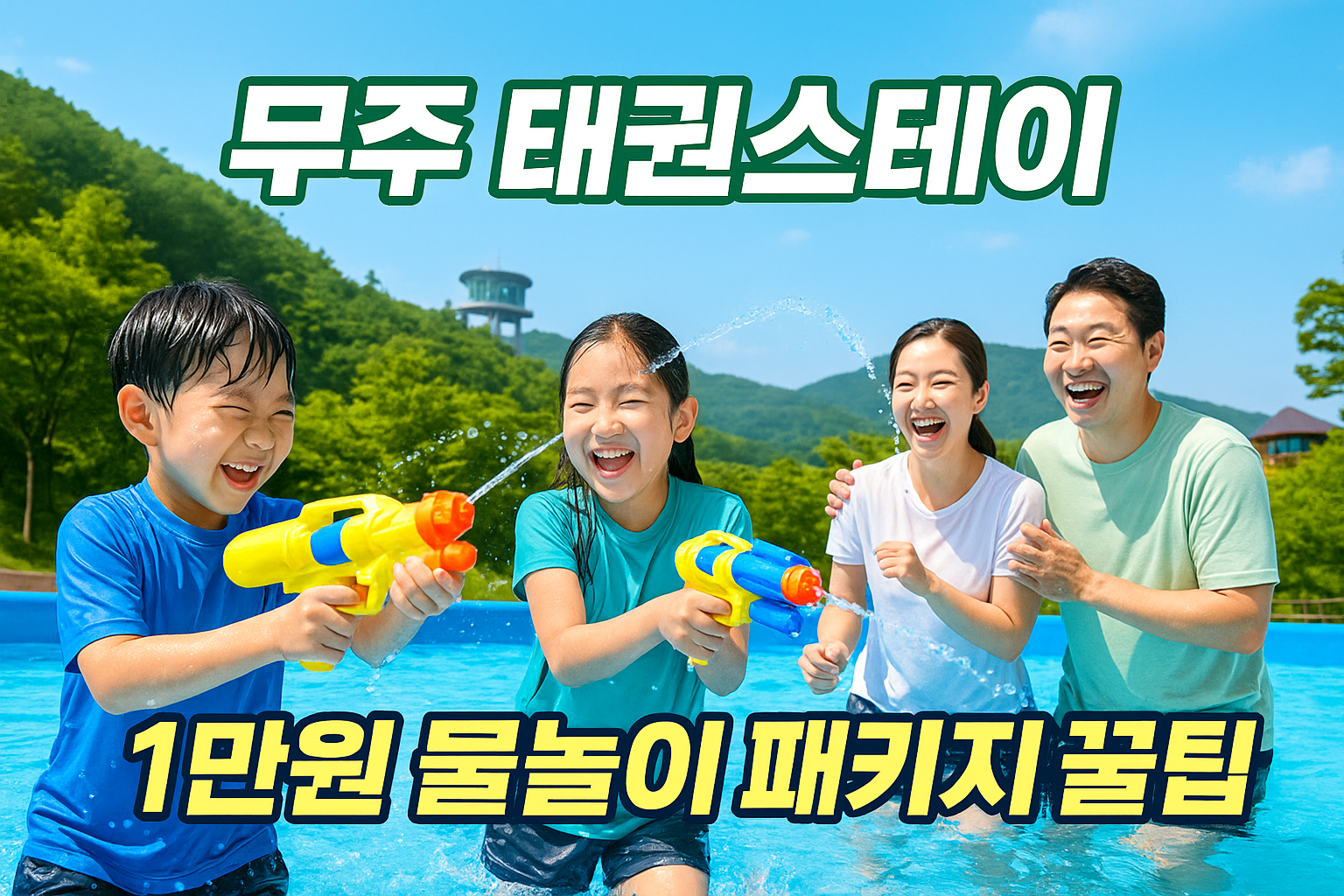 무주 태권도원에서 태권스테이 물놀이 가성비 가족여행 1만원으로 끝!