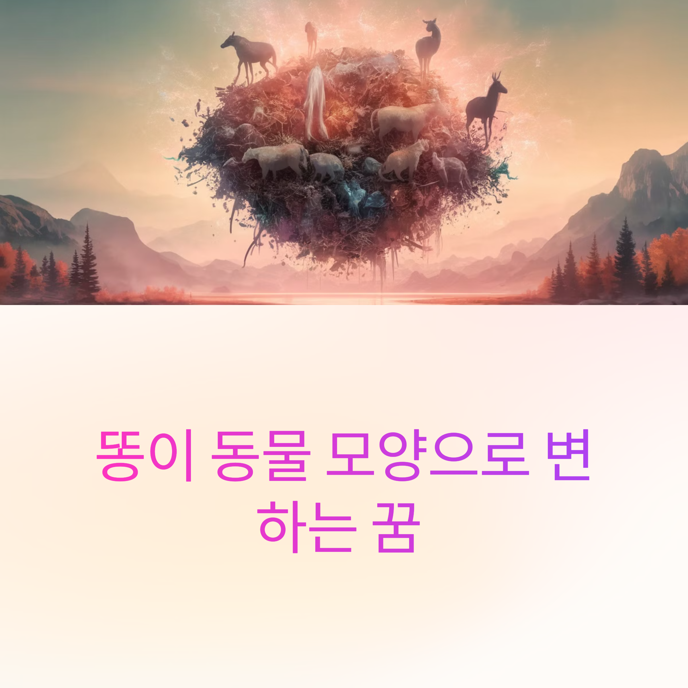 똥이 동물 모양으로 변하는 꿈