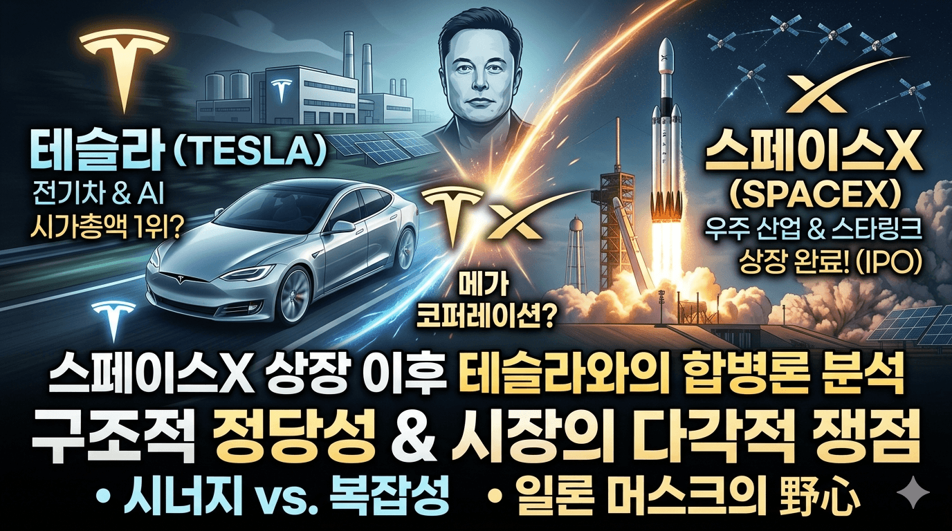스페이스X 상장 이후 테슬라와의 합병론 분석