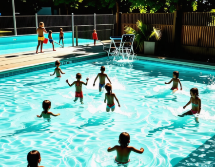 깨끗한 어린이 수영장