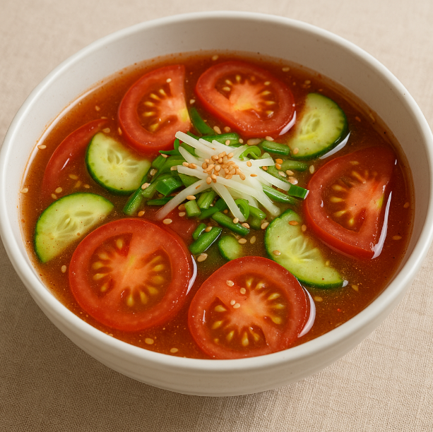 토마토 냉국 예시 이미지