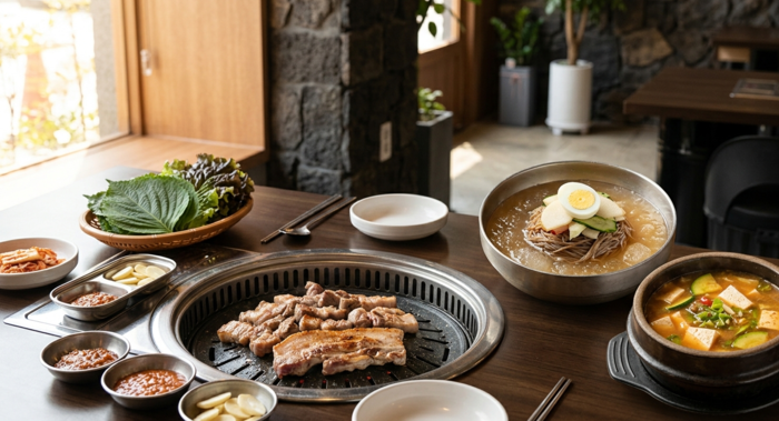 고기 후 냉면 vs 된장찌개