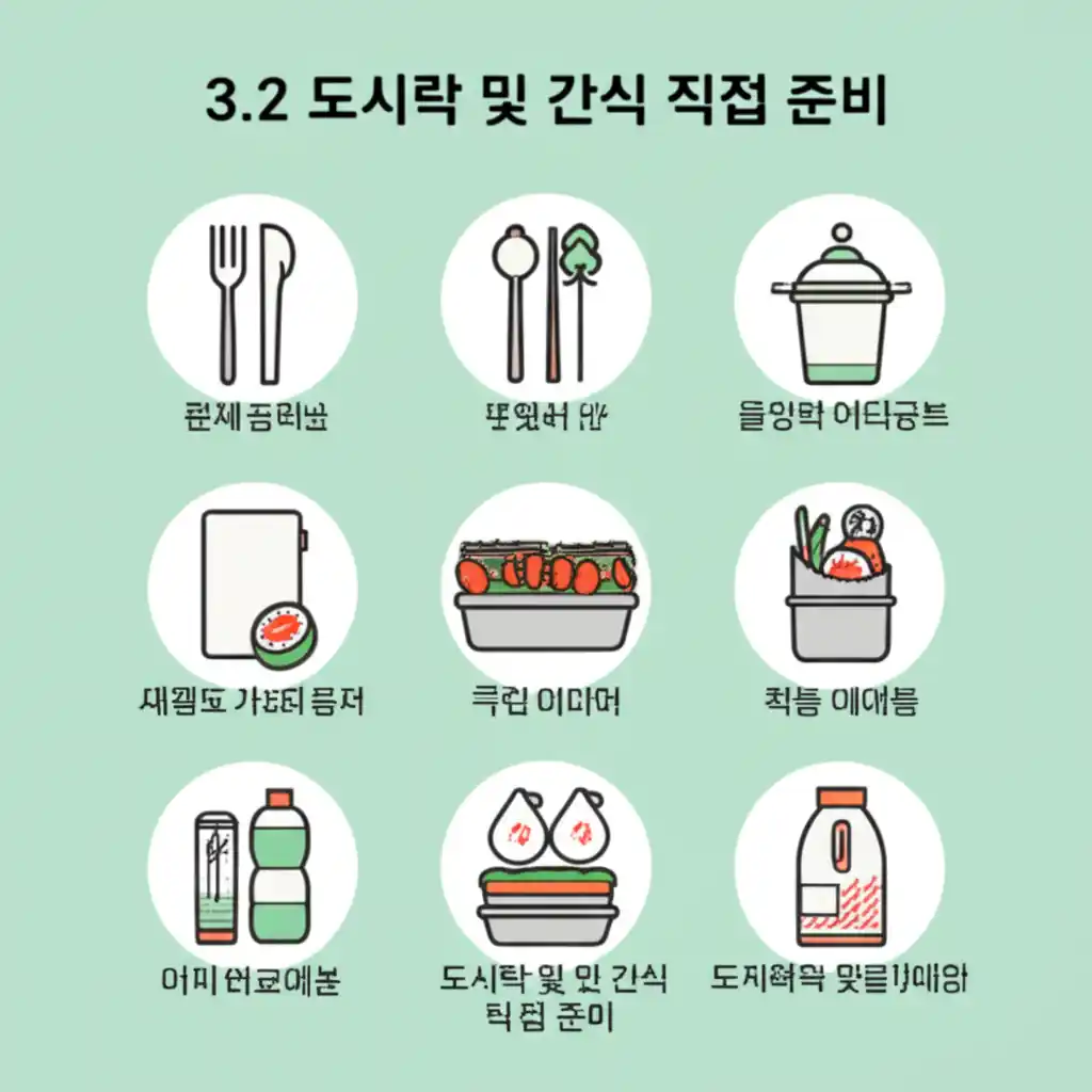 국립공원 성수기, 건강한 도시락과 간식 직접 준비하는 모습.