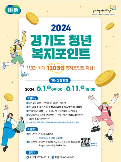 경기도 청년 복지포인트 포스터
