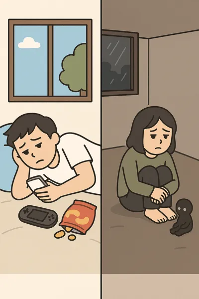 가짜와 진짜 우울증 비교 만화컷