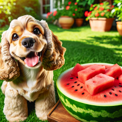 강아지와 수박