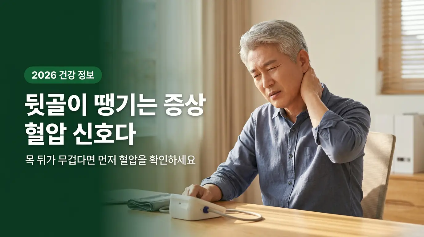 뒷골이 땡기는 증상 원인 6가지 혈압 신호 안내 썸네일