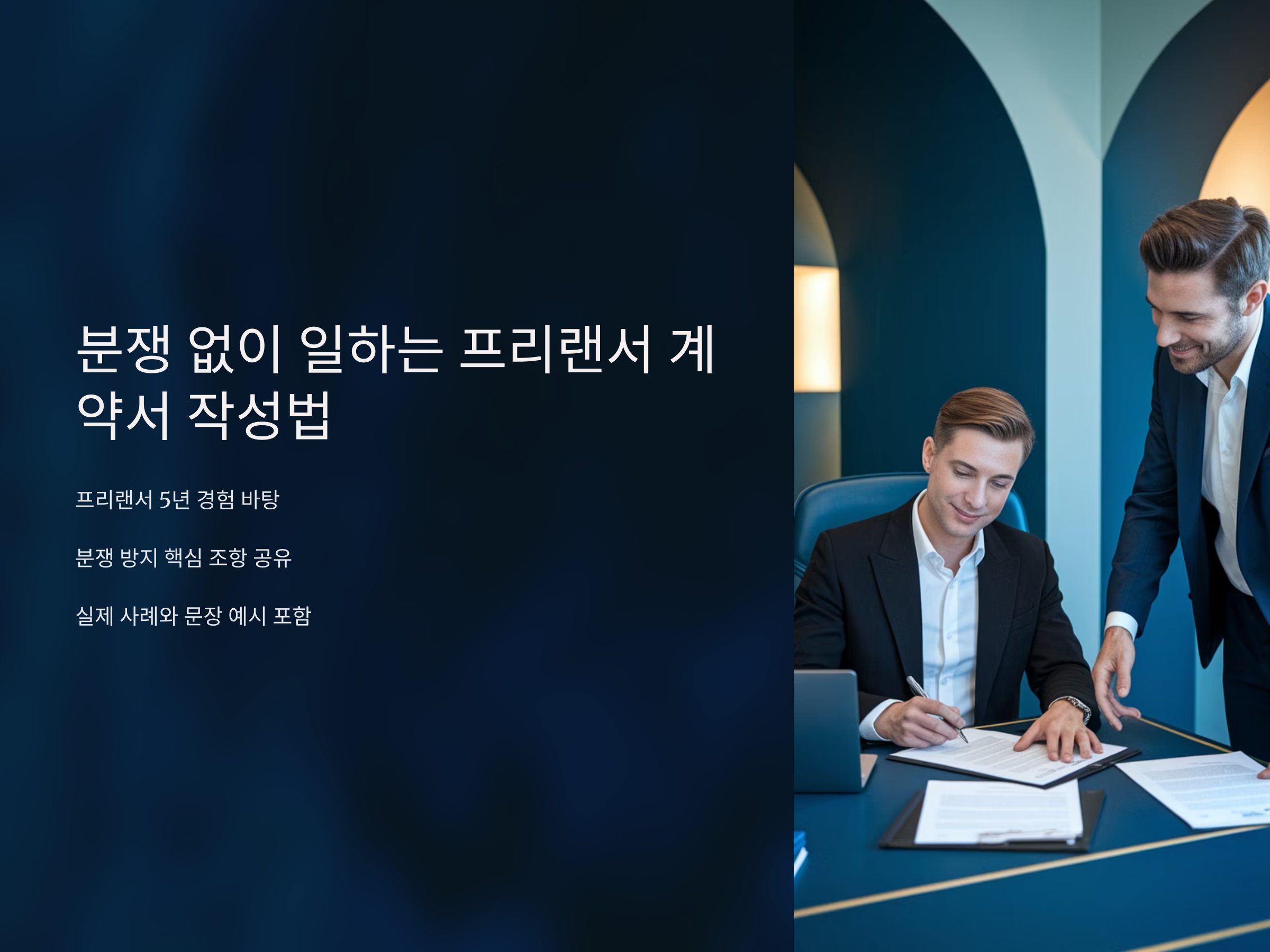 분쟁없이 일하는 프리랜서 계약서 작성법