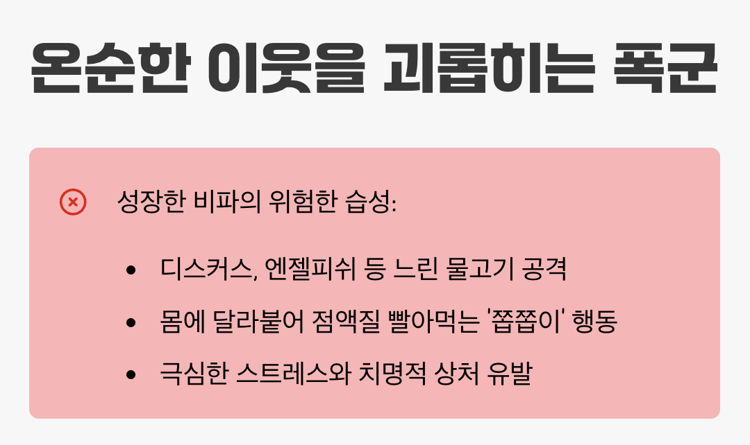 온순한 이웃을 괴롭히는 폭군