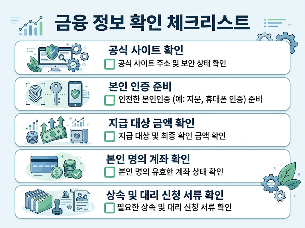 휴면예금 지급 신청 전 확인할 한도와 준비사항