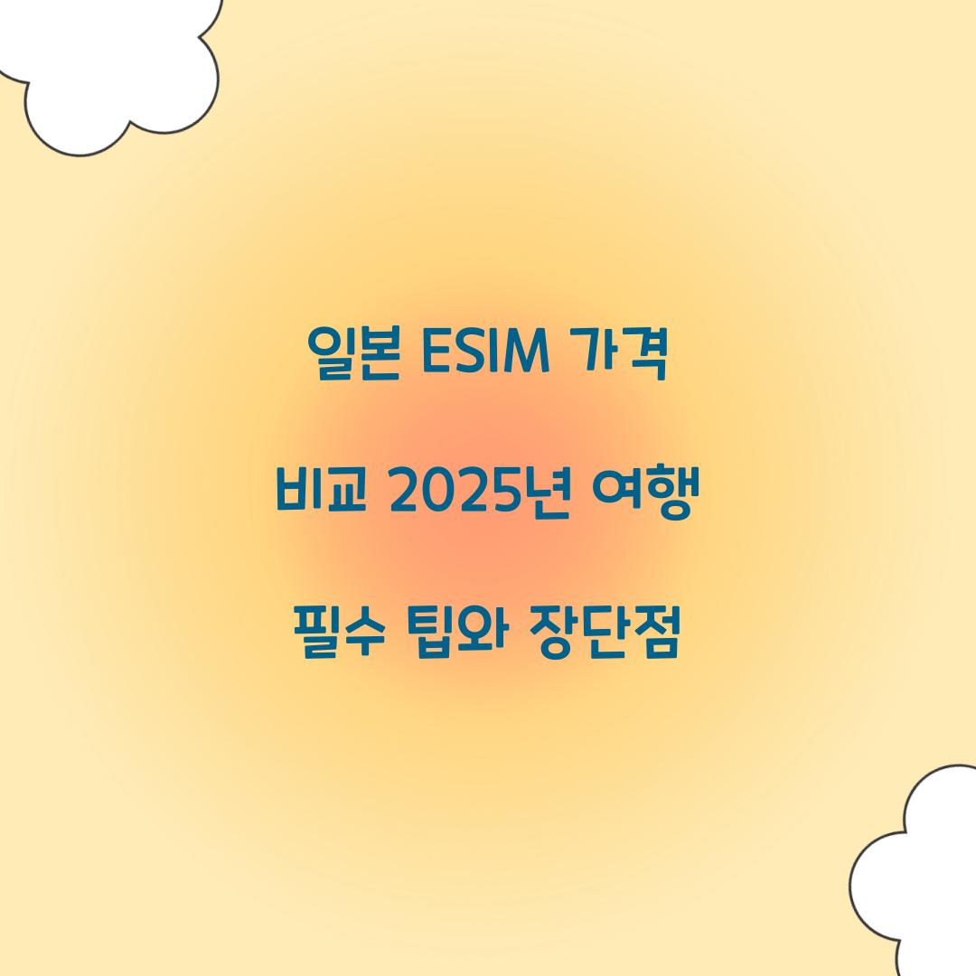일본 ESIM 가격