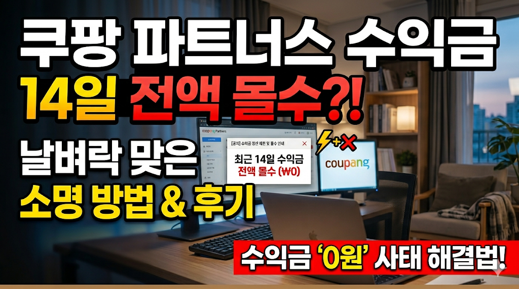 쿠팡&nbsp;파트너스&nbsp;14일&nbsp;수익금&nbsp;전액&nbsp;몰수_&nbsp;날벼락&nbsp;맞은&nbsp;소명 요청&nbsp;후기