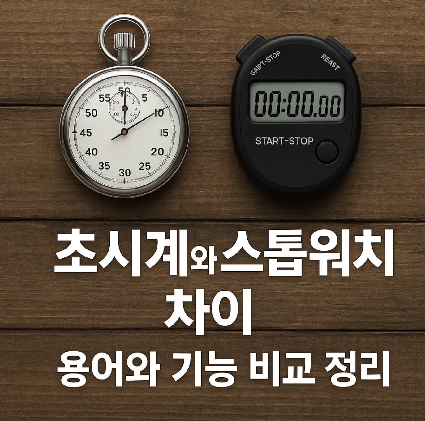 초시계와 스톱워치 차이 – 용어와 기능 비교 정리