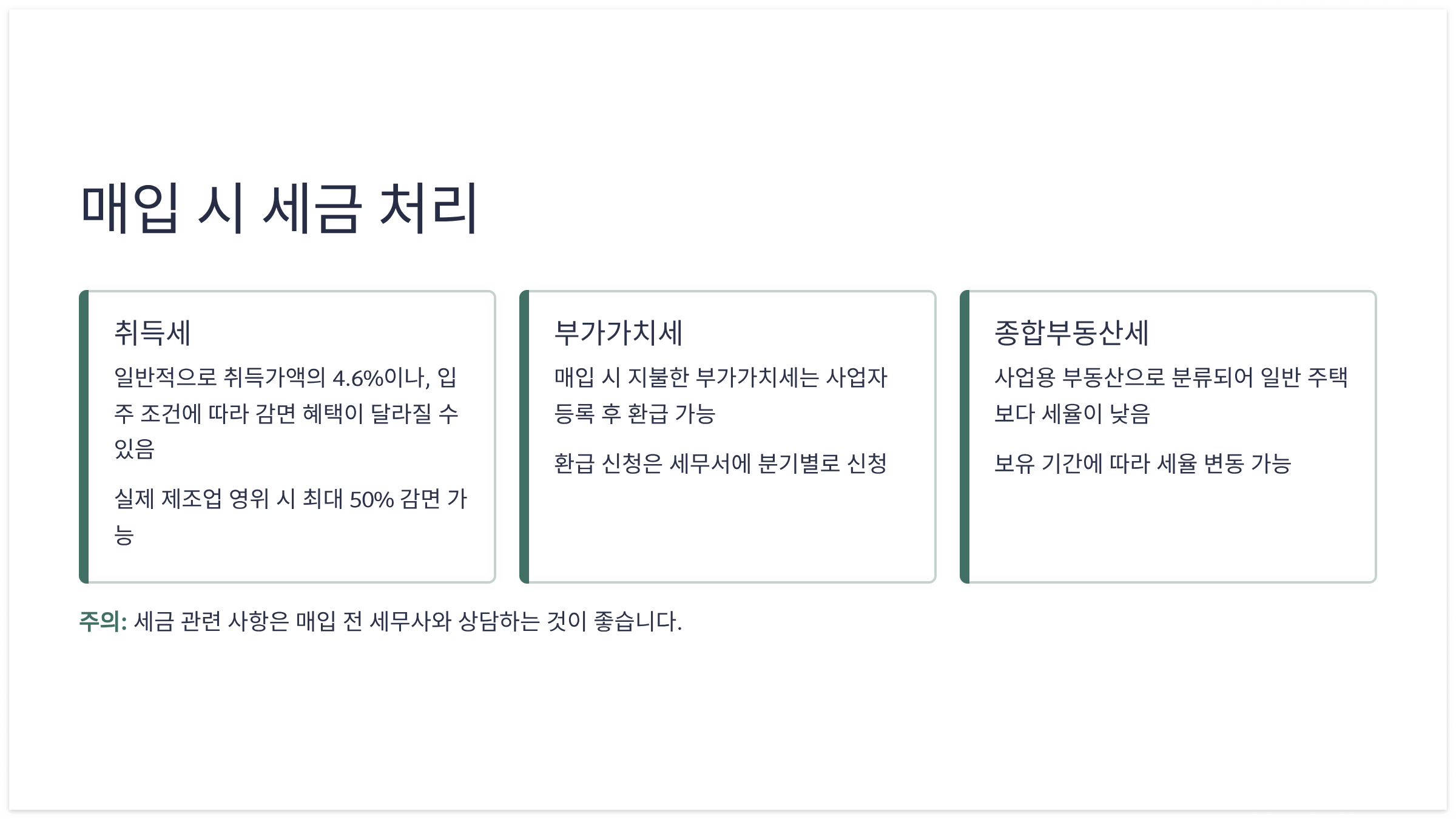 매입 시 세금 처리