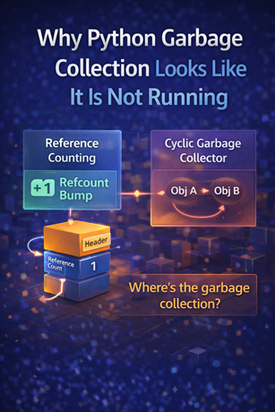 Why Python Garbage Collection Looks Like It Is Not Running