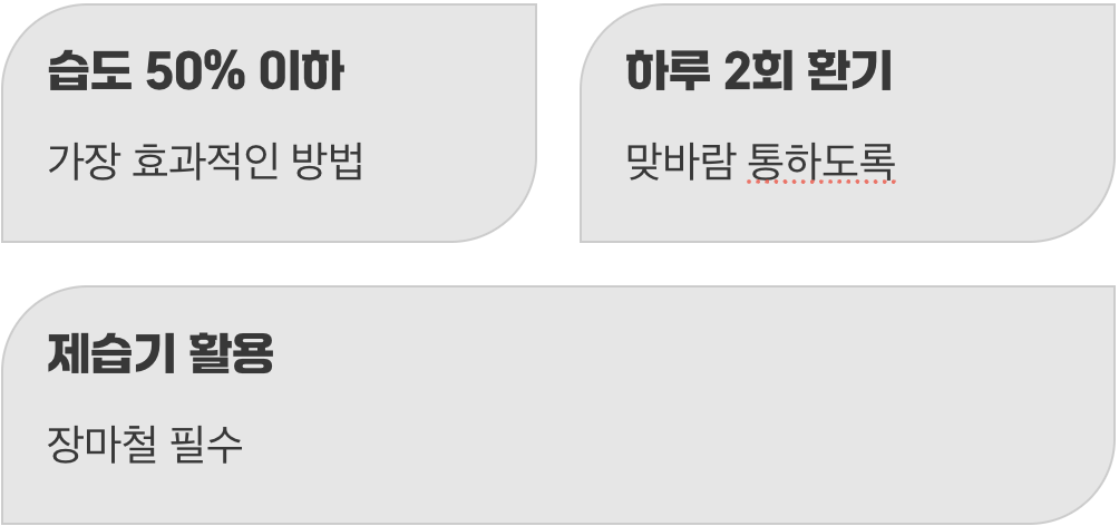 살충제보다 중요한 첫걸음, 습도와의 전쟁