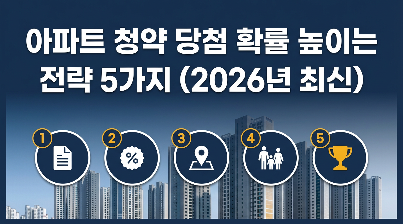 아파트 청약 당첨 확률 높이는 전략 5가지(2026년 최신)