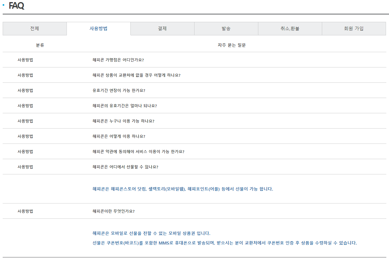 해피콘 사용처 가맹점 유효기간 연장 알아보기