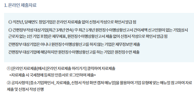 개인사업자용 온라인 소상공인 확인서 발급 방식 안내