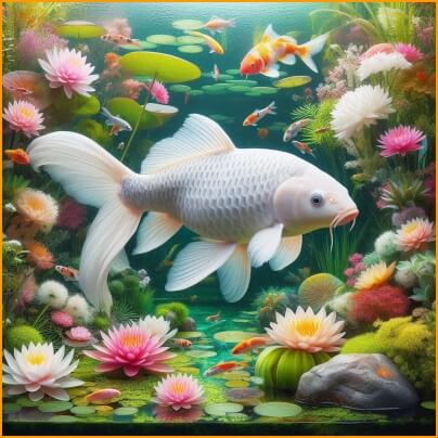 흰색 잉어를 보는 꿈