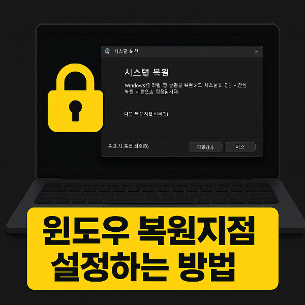 윈도우 복원지점 썸네일 이미지입니다.