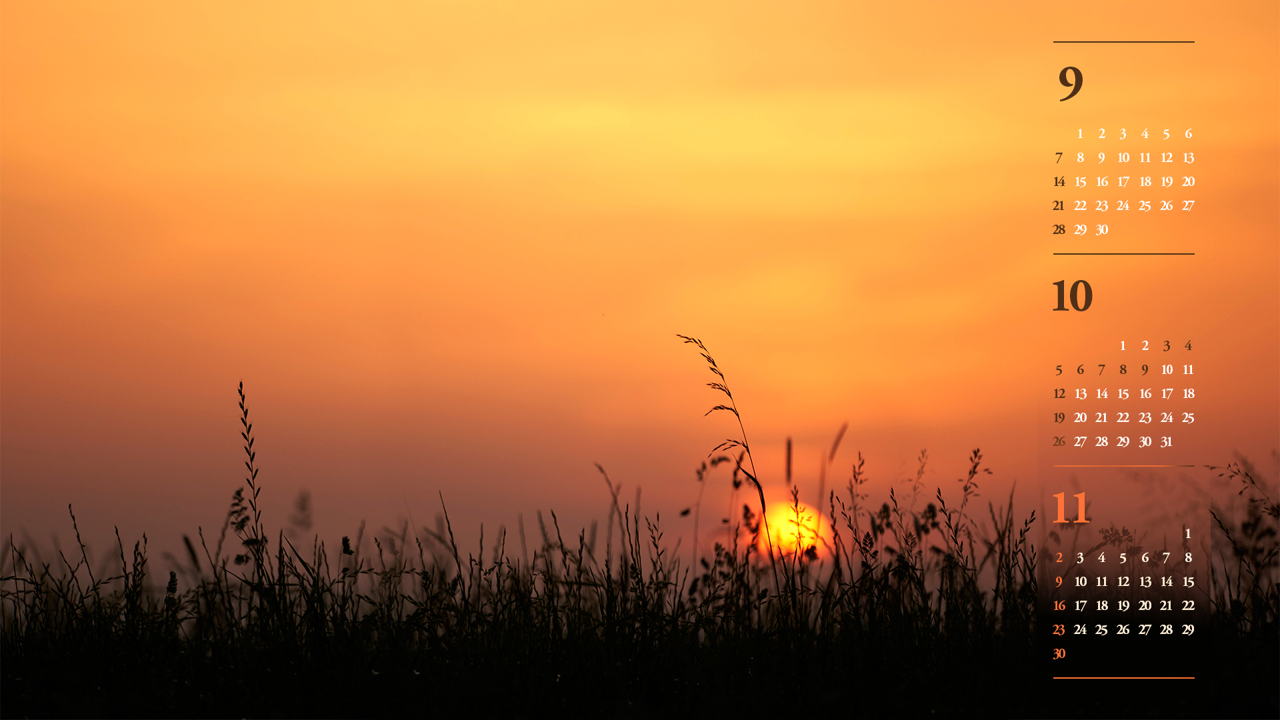 05 가을 노을 B - 2025년10월 노트북배경화면