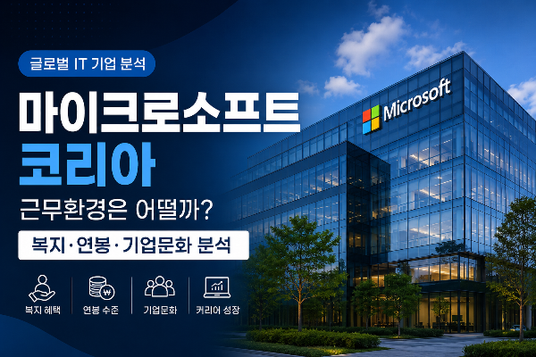 마이크로소프트 코리아 근무환경은 어떨까? 복지·연봉·기업문화 분석