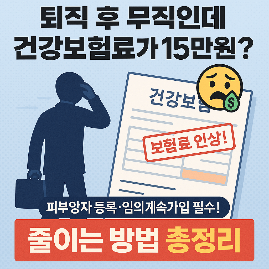 퇴직 후 건강보험료 줄이는 방법
