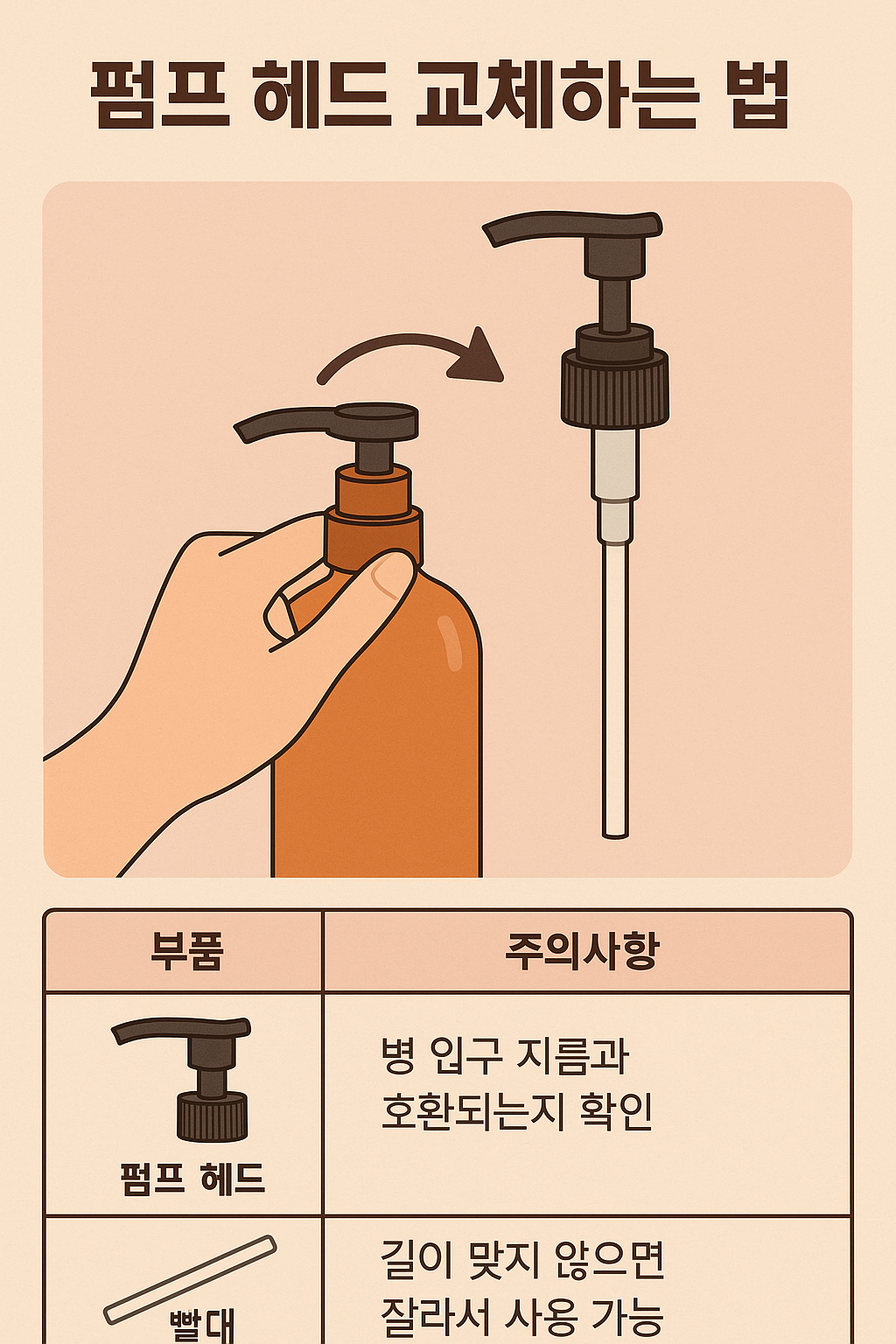 펌프 헤드 교체하는 법
