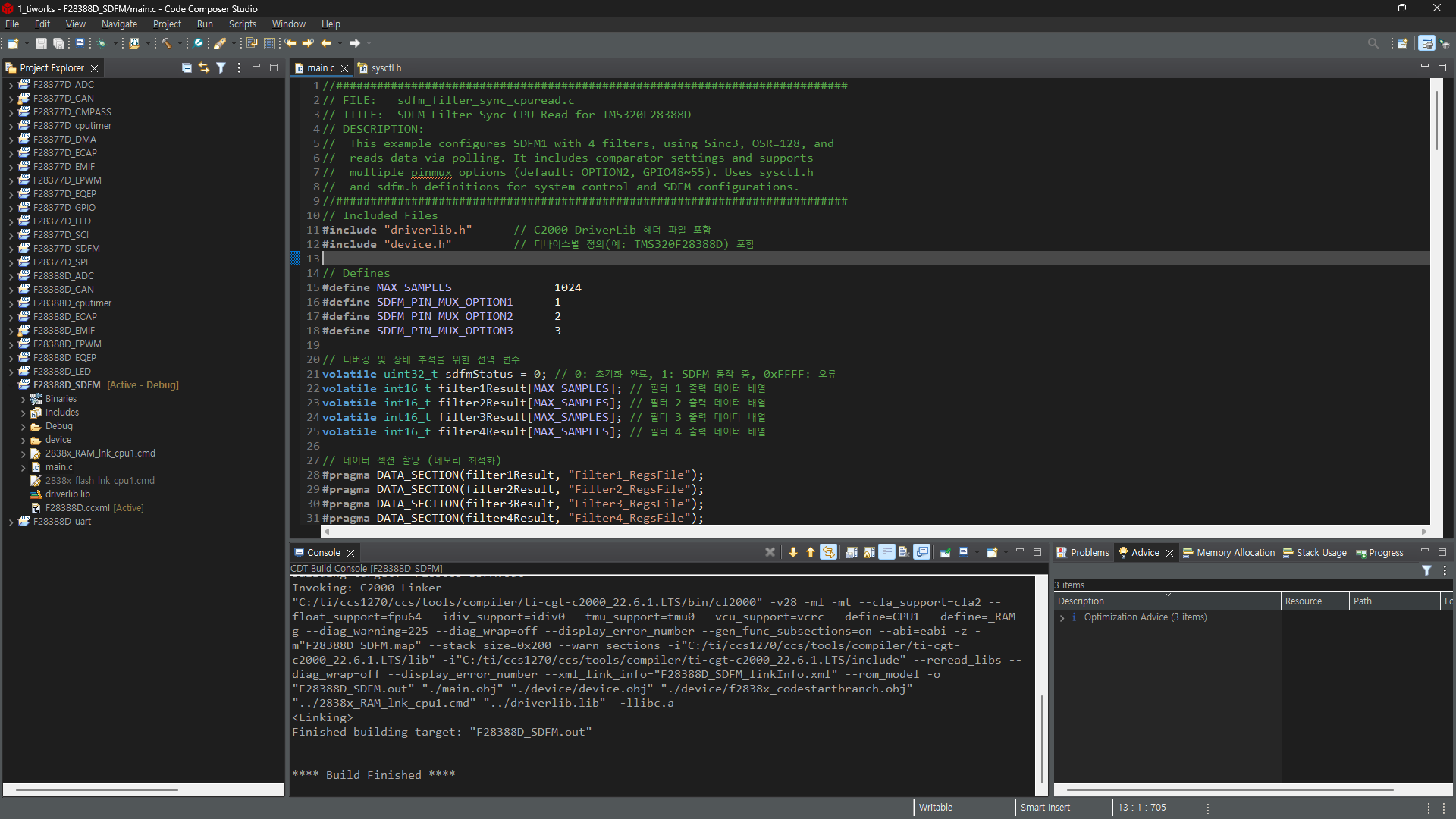 TMS320F28388D DSP SDFM