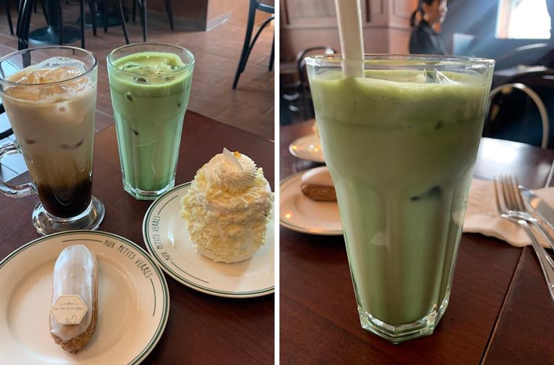 녹차라테 및 음료