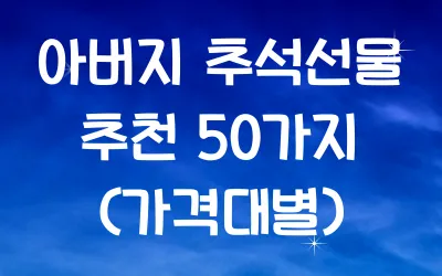 아버지 추석선물 추천 50가지 (가격대별)