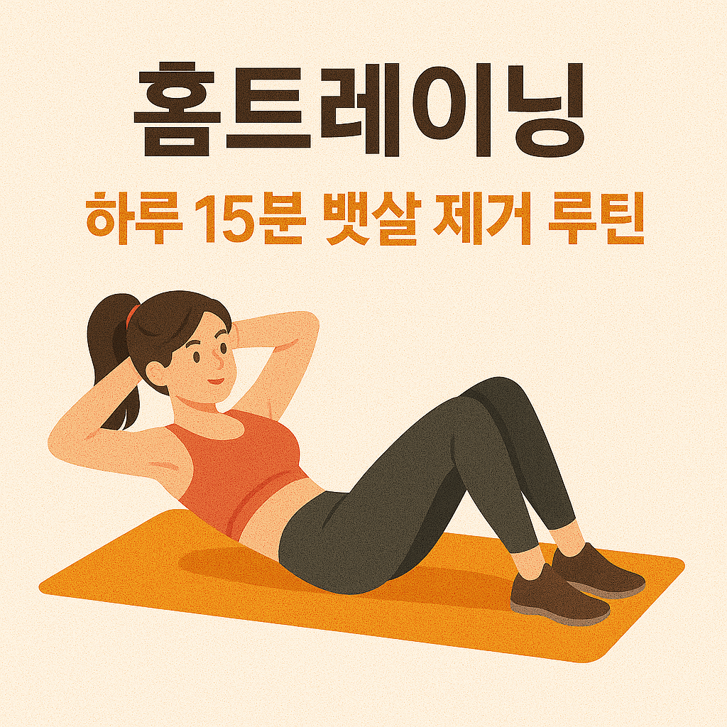 홈트레이닝, 하루 15분 뱃살 제거 루틴