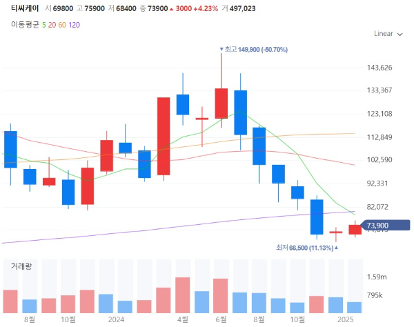 저비용AI관련주대장주수혜주TOP5_티씨케이