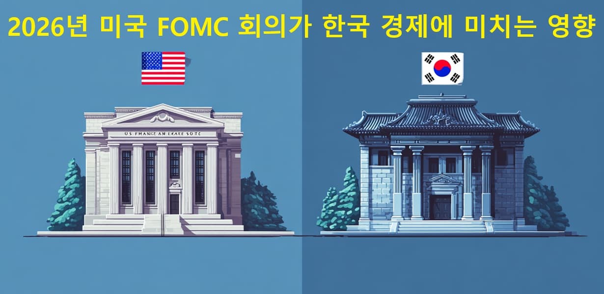 2026년 미국 FOMC 회의와 한국 경제 영향을 표현한 대표 이미지