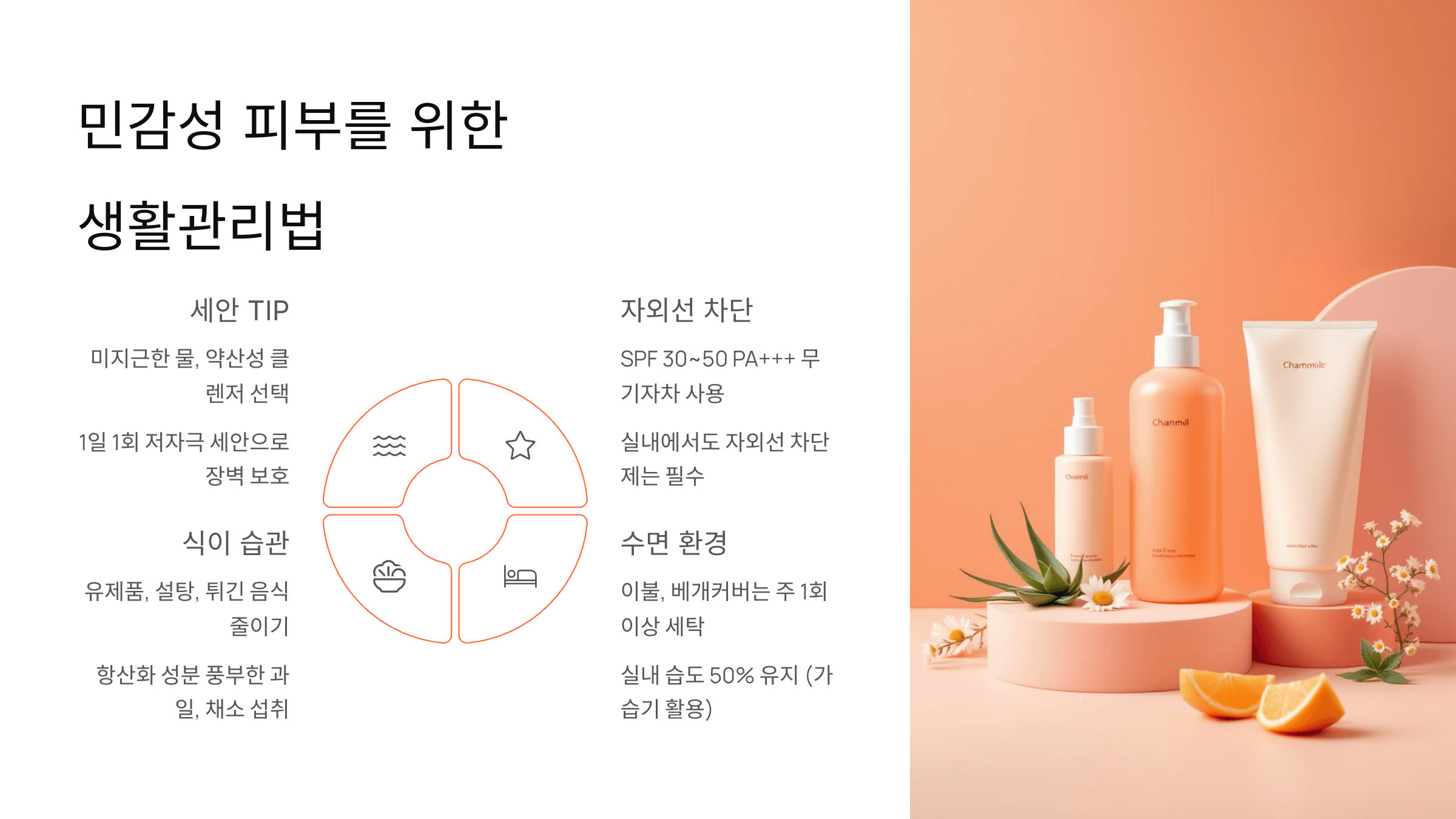 얼굴 피부 사진입니다.