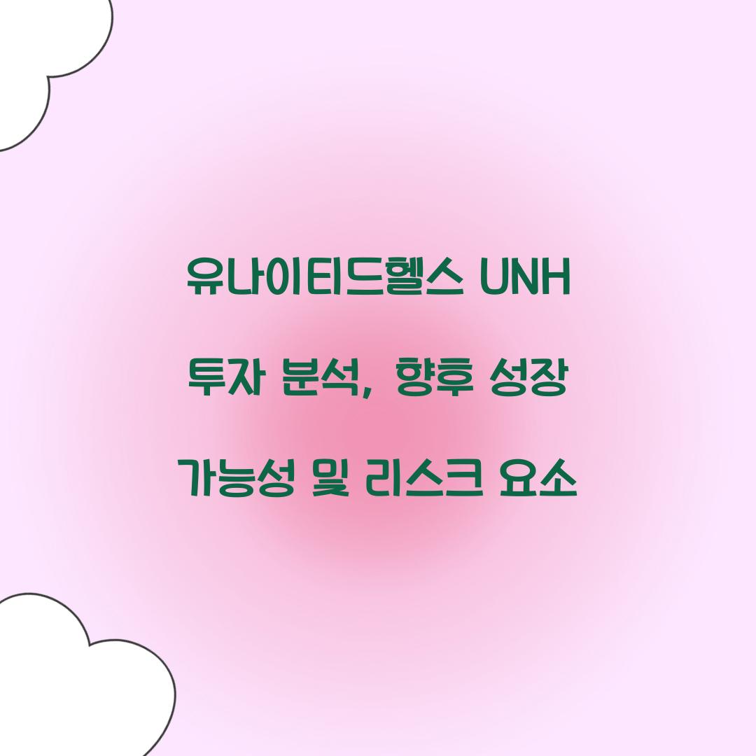 유나이티드헬스 UNH 투자 분석 