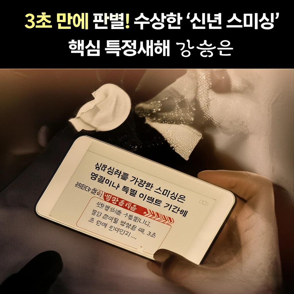 경고 신호 3가지 신년 축하 메시지 ..