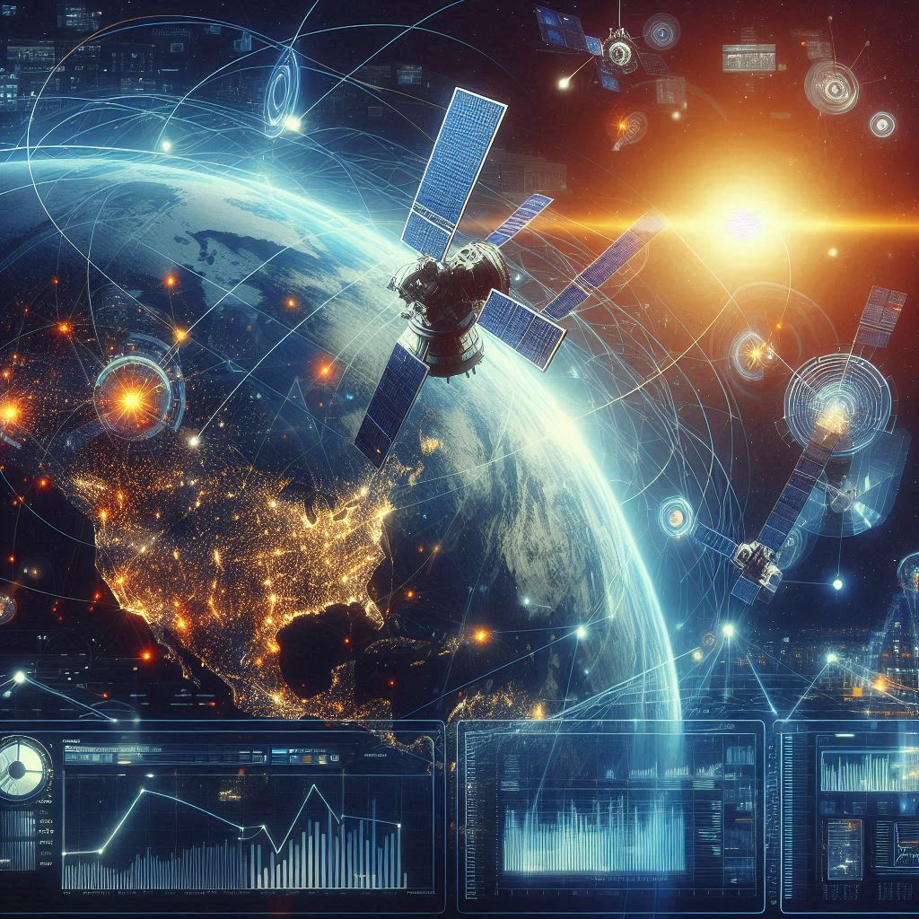 우주 산업 위성 통신 시장 성장 이미지
