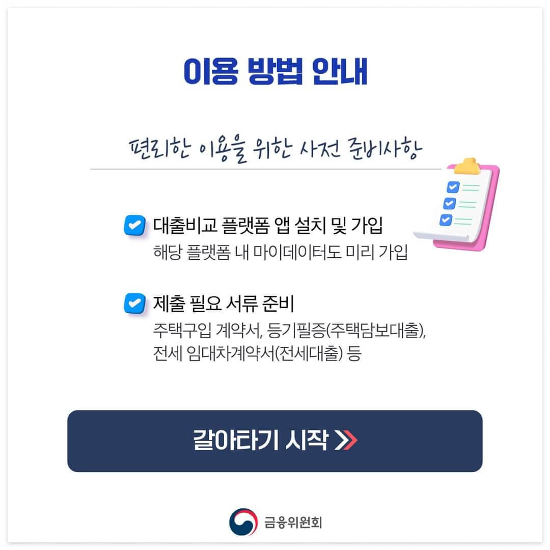 대출대환 이용방법