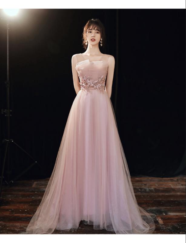 유색드레스 2부드레스 자수 핑크 피로연 연주 연주회 드레스