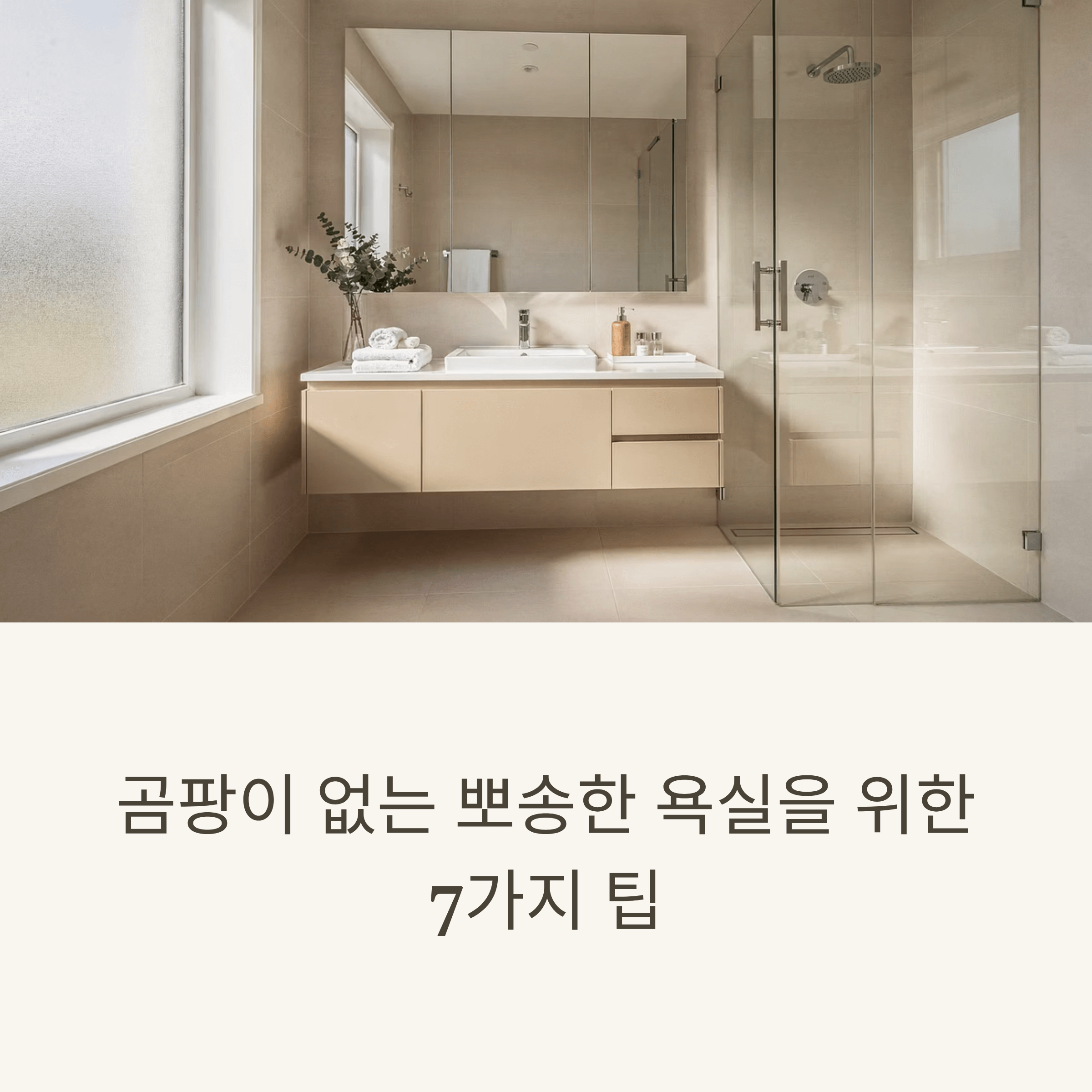 곰팡이 없는 뽀송한 욕실을 위한 7가지 팁