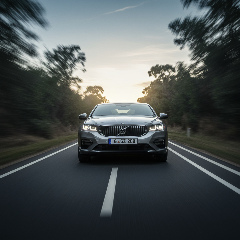 부드럽게 운전하는 자동차 이미지