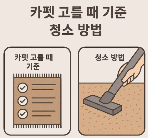 카펫 고를 때 기준과 청소 방법