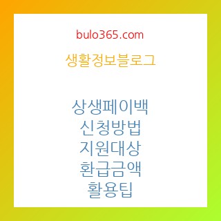 상생페이백,신청방법,지원대상,환급금액,활용팁