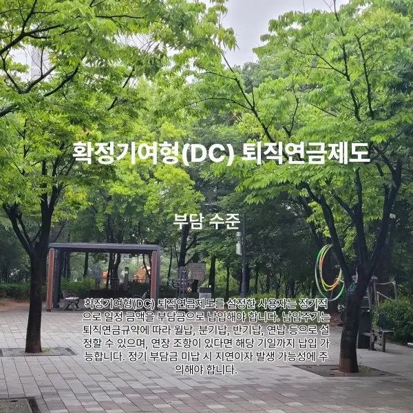 확정기여형(DC) 퇴직연금제도 부담 수준을 설명하는 썸네일