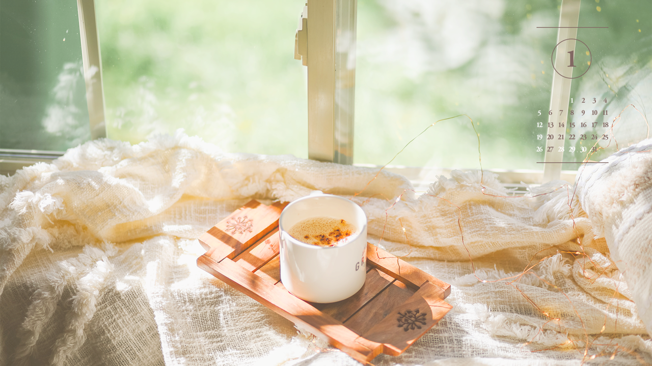 05 따뜻한 차 한잔 A - 2025년1월 노트북배경화면