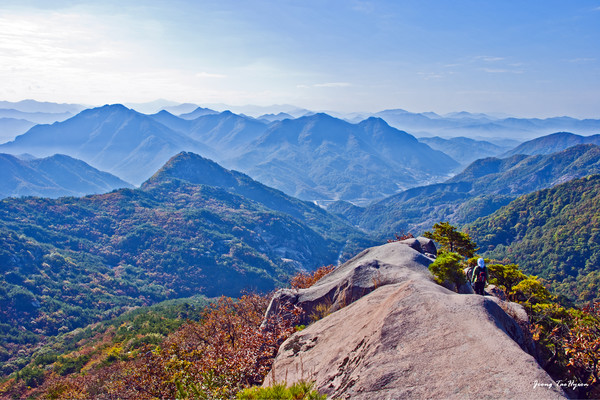 천태산 등산코스 지도